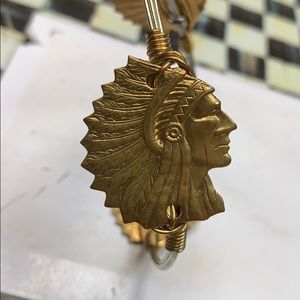 Bendable Seminole chief medallion Bracelet